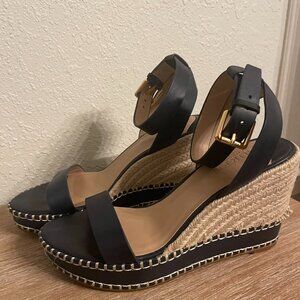 Lauren Ralph Lauren Size 7 Navy Hilarie Wedges